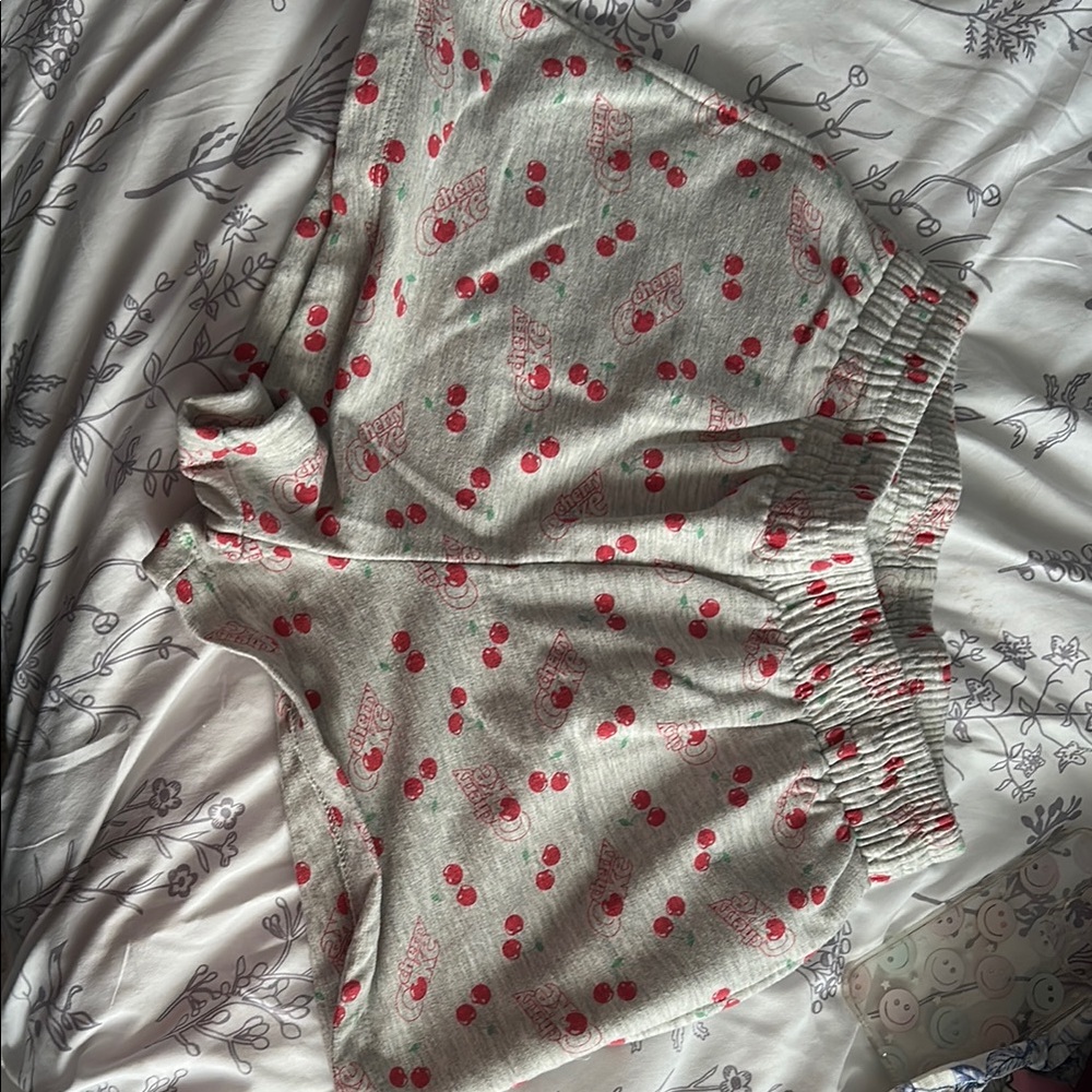 Coca Cola Gray and Red High Waist Shorts